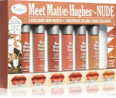 theBalm Meet Matt(e) Hughes Mini Kit - Набор помад в жидкой текстуре, 6 мл