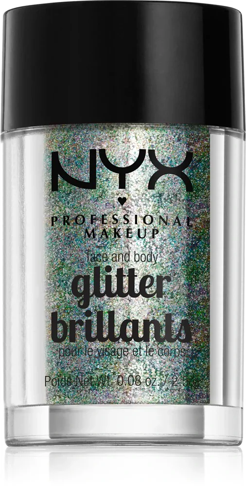 NYX Professional Makeup Face & Body Glitter Brillants - Блеск для лица и тела, 2.5 г, оттенок 06 Crystal