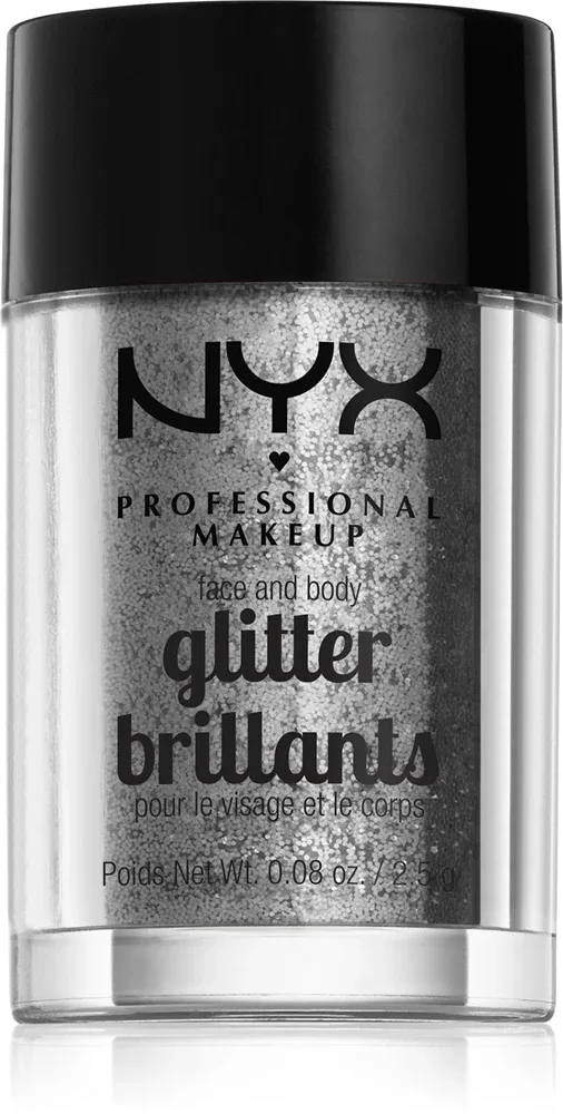 NYX Professional Makeup Face & Body Glitter Brillants - Блеск для лица и тела, 2.5 г, оттенок 10 Silver