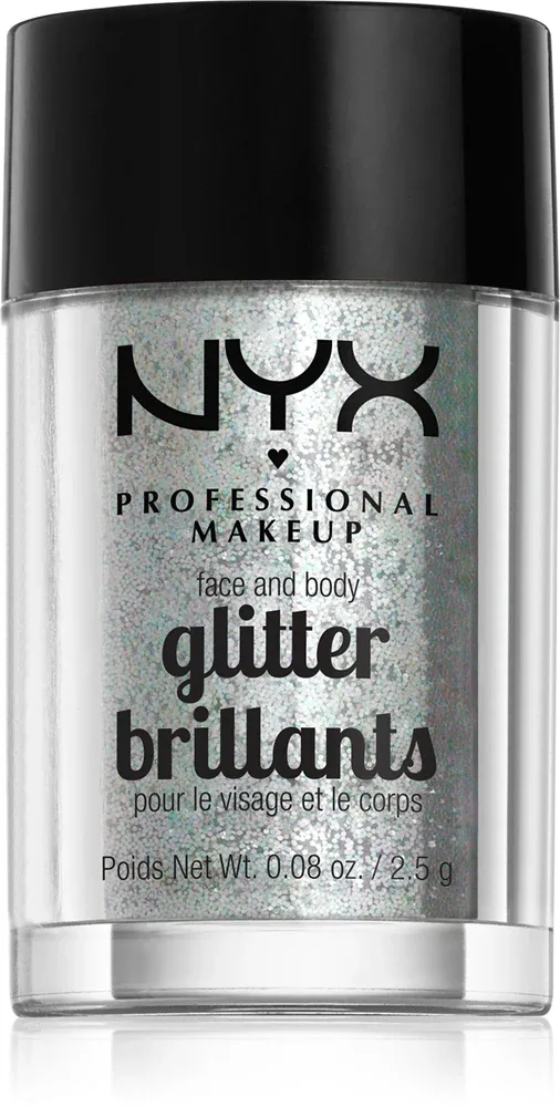 NYX Professional Makeup Face & Body Glitter Brillants - Блеск для лица и тела, 2.5 г, оттенок 07 Ice