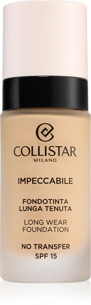 Collistar Impeccabile Long Wear Foundation - Тональная основа: травялый подклад, 30 мл, оттенок SPF 15 1R Rosy Avory