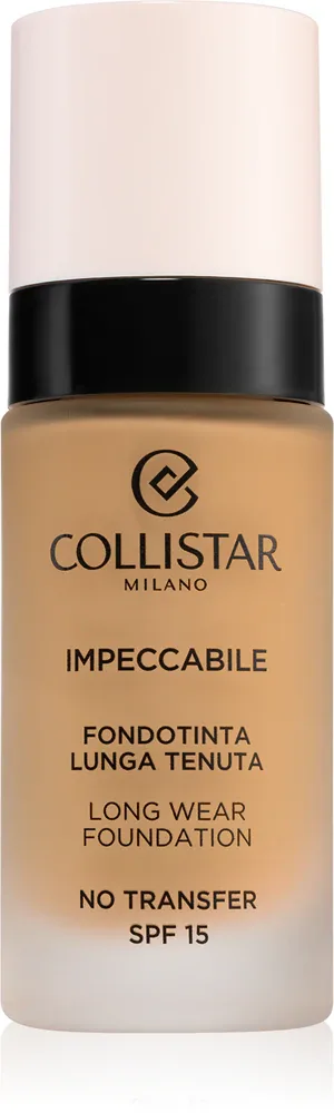Collistar Impeccabile Long Wear Foundation - Тональная основа: травялый подклад, 30 мл, оттенок SPF 15 4G Golden Sand