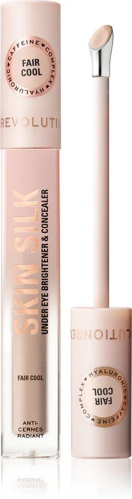 Makeup Revolution Skin Silk Under Eye Brightener & Concealer - Корректор осветляющий, 4 мл