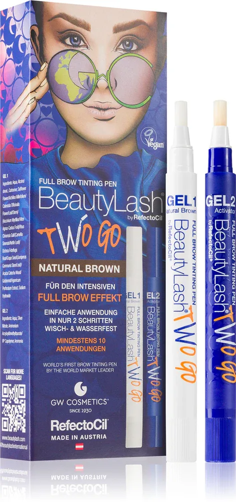 RefectoCil BeautyLash Two Go - Краска для бровей, 2 мл, оттенок Natural Brown