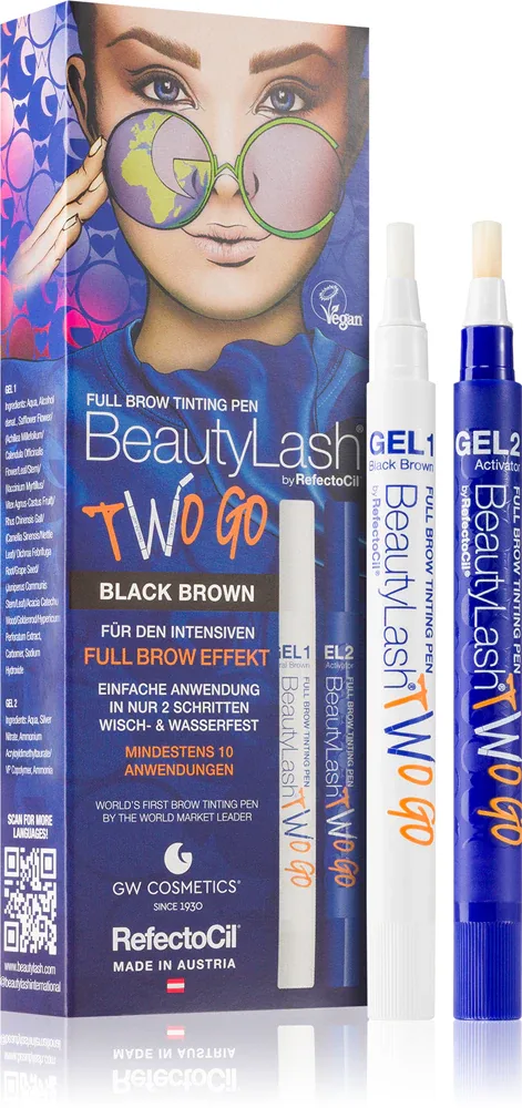 RefectoCil BeautyLash Two Go - Краска для бровей, 2 мл, оттенок Black Brown