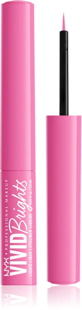 NYX Professional Makeup Vivid Brights - Подводка для глаз: eyeliner w plynie, 2 мл, оттенок 08 Don't Pink Twice