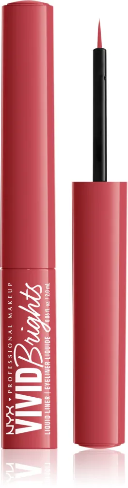 NYX Professional Makeup Vivid Brights - Подводка для глаз: eyeliner w plynie, 2 мл, оттенок 04 On Red