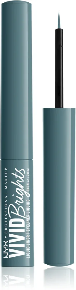 NYX Professional Makeup Vivid Brights - Подводка для глаз: eyeliner w plynie, 2 мл, оттенок 01 Cyan Simp