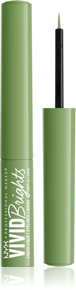 NYX Professional Makeup Vivid Brights - Подводка для глаз: eyeliner w plynie, 2 мл, оттенок 02 Ghosted Green