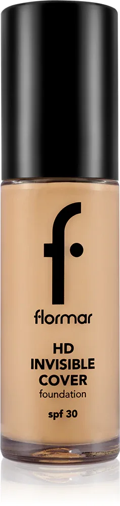 flormar HD Invisible Cover Foundation - Легкое тональное средство с эффектом сияния SPF 30, 30 мл, оттенок 80 Soft Beige