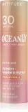 Attitude Oceanly Plastic Free Beauty - Тонирующий бальзам для губ SPF 30, 8.5 г, оттенок Peachy Shell — фото 1