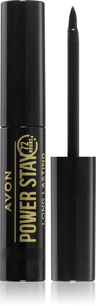 Avon Power Stay 72h - Водостойкий подводка для глаз 72 часа, 3.5 мл, оттенок Blackest Black