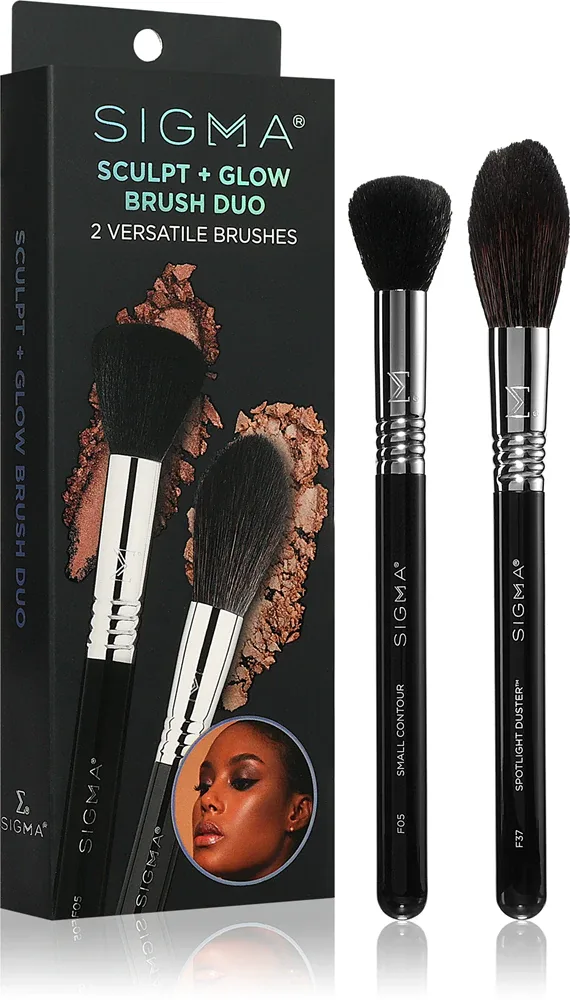 Sigma Beauty Brush Duo Beauty Sculpt + Glow - Набор кистей для идеального макияжа, 2 шт