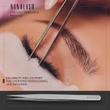 Пинцет для ресниц Nanolash Eyelash Tweezers Pointed, заострённый кончик, нержавеющая сталь, 1 шт — фото 3
