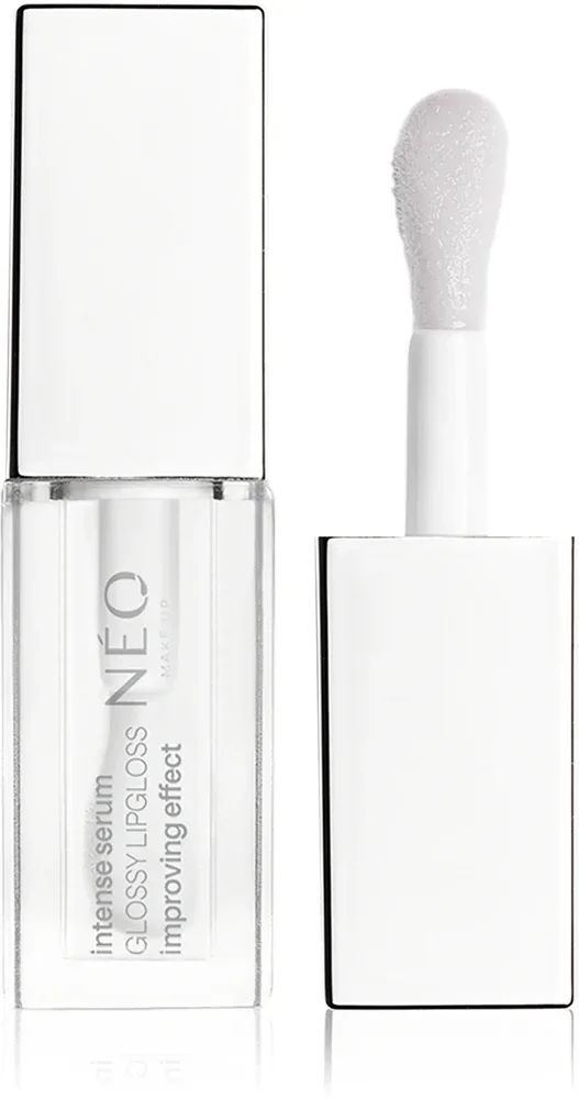 NEO MAKE UP Intense Serum Glossy Lipgloss - Уход за губами: увлажняющий блеск для губ, 5 мл, оттенок 01 Transparent