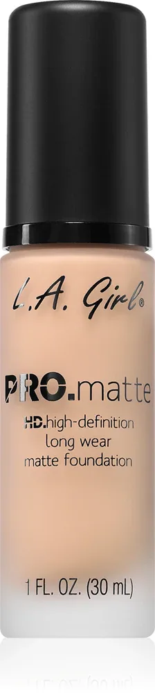 L.A. Girl Cosmetics PRO. Matte HD - Тональная основа с матовым покрытием, 30 мл, оттенок Bisque