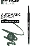 flormar Style Matic Eyeliner - Автоматический карандаш для водостойкого макияжа глаз, 0.35 г, оттенок S08 Serious Green — фото 3
