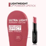 flormar Lightweight Lip Powder Lipstick - Трендовая помада с матовым эффектом, 3 г, оттенок 010 Sweet Girl — фото 3