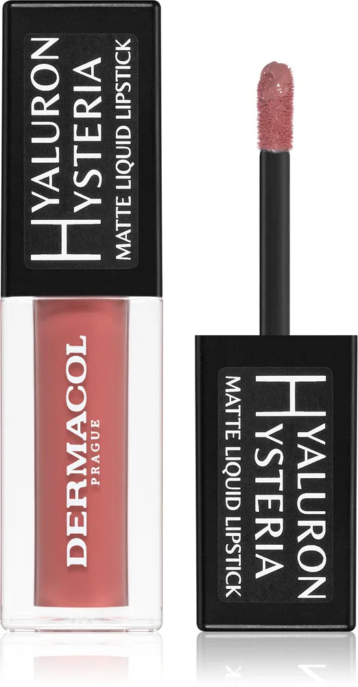 Dermacol Hyaluron Hysteria - Матовая жидкая помада, 4.5 мл, оттенок 03
