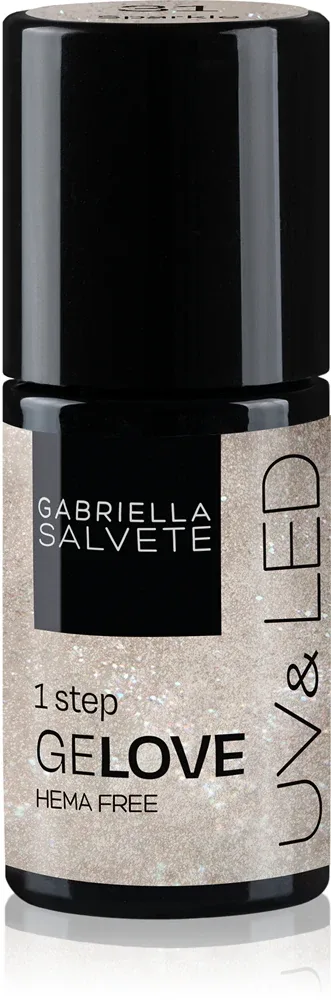 Gabriella Salvete GeLove One Step - Гибридный лак для ногтей с использованием УФ, 8 мл, оттенок 31 Sparkle
