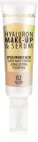 Dermacol Hyaluron - Легкий тональный крем с гиалуроновой кислотой, 25 г, оттенок 02 Nude — фото 1