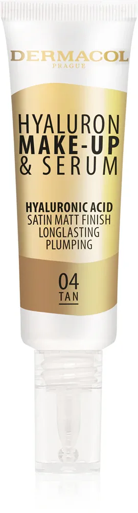 Dermacol Hyaluron - Легкий тональный крем с гиалуроновой кислотой, 25 г, оттенок 04