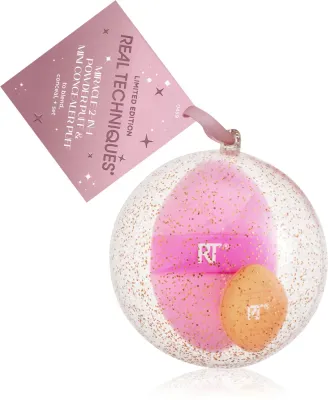 Real Techniques Miracle 2-in-1 Powder Puff Ornament - Кисть для макияжа 2 штуки, 2 шт