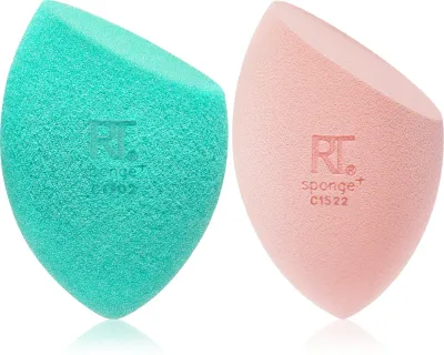 Real Techniques Miracle Mattifying Sponge Duo - Кисть для нанесения тонального крема, 2 шт