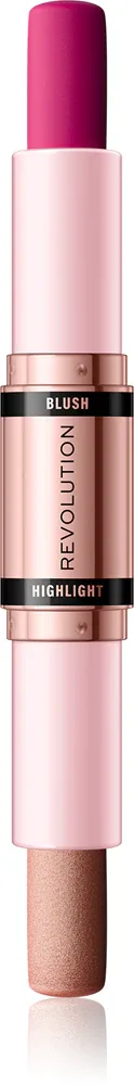 Makeup Revolution Blush & Highlight - Кремовая румяна и хайлайтер в стике, 2 г