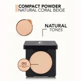 flormar Compact Powder - Пудра в компакте с матовым покрытием, 11 г, оттенок 093 Natural Coral Beige — фото 3