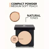 flormar Compact Powder - Пудра в компакте с матовым покрытием, 11 г, оттенок 092 Medium Soft Peach — фото 3