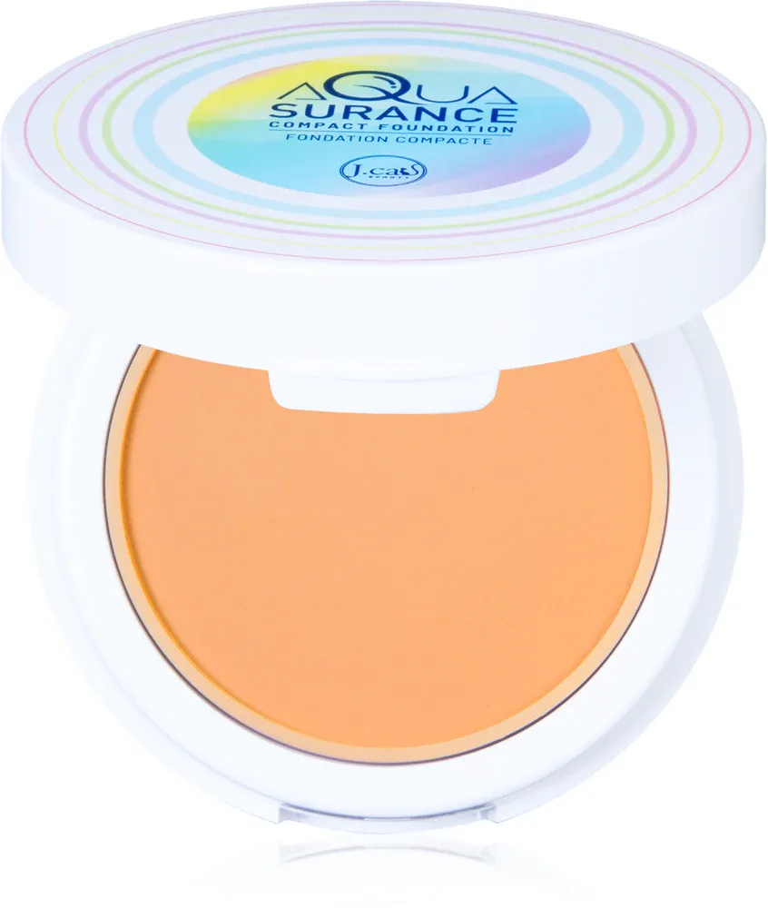 J.Cat Beauty Aquasurance - Компактное пудровое тональное среднее до сильного покрытия, 9 г, оттенок 102A Light Beige
