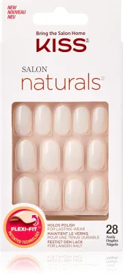 Накладные ногти KISS Salon Natural Break Even с клеем в комплекте, 28 шт