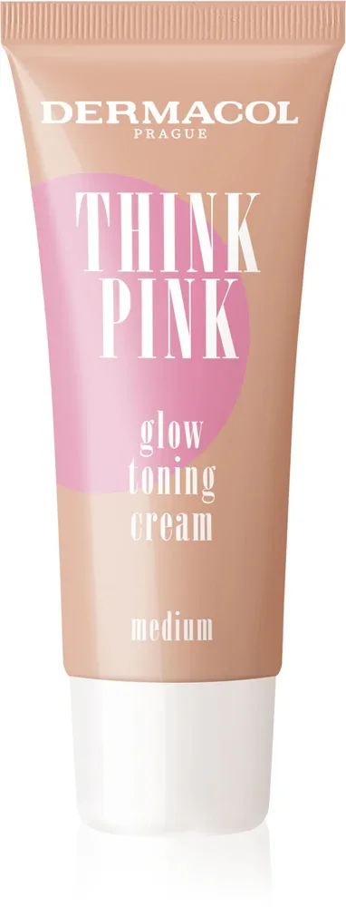 Dermacol Think Pink - Розовый крем для лица, который придает сияние, 30 мл, оттенок 02 Medium