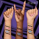 NYX Professional Makeup Beetlejuice Pinstripe Duo Liner - Подводка для глаз 2 в 1, 0.5 мл, оттенок 01 Pink Chrome — фото 6