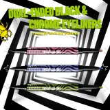 NYX Professional Makeup Beetlejuice Pinstripe Duo Liner - Подводка для глаз 2 в 1, 0.5 мл, оттенок 02 Purple Chrome — фото 7