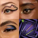 NYX Professional Makeup Beetlejuice Pinstripe Duo Liner - Подводка для глаз 2 в 1, 0.5 мл, оттенок 03 Green Chrome — фото 5