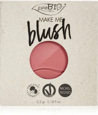 puroBIO Cosmetics Long-lasting Blush Refill - Долговременная румяна для щек - дополнение, подчеркивающее загар, 5.2 г