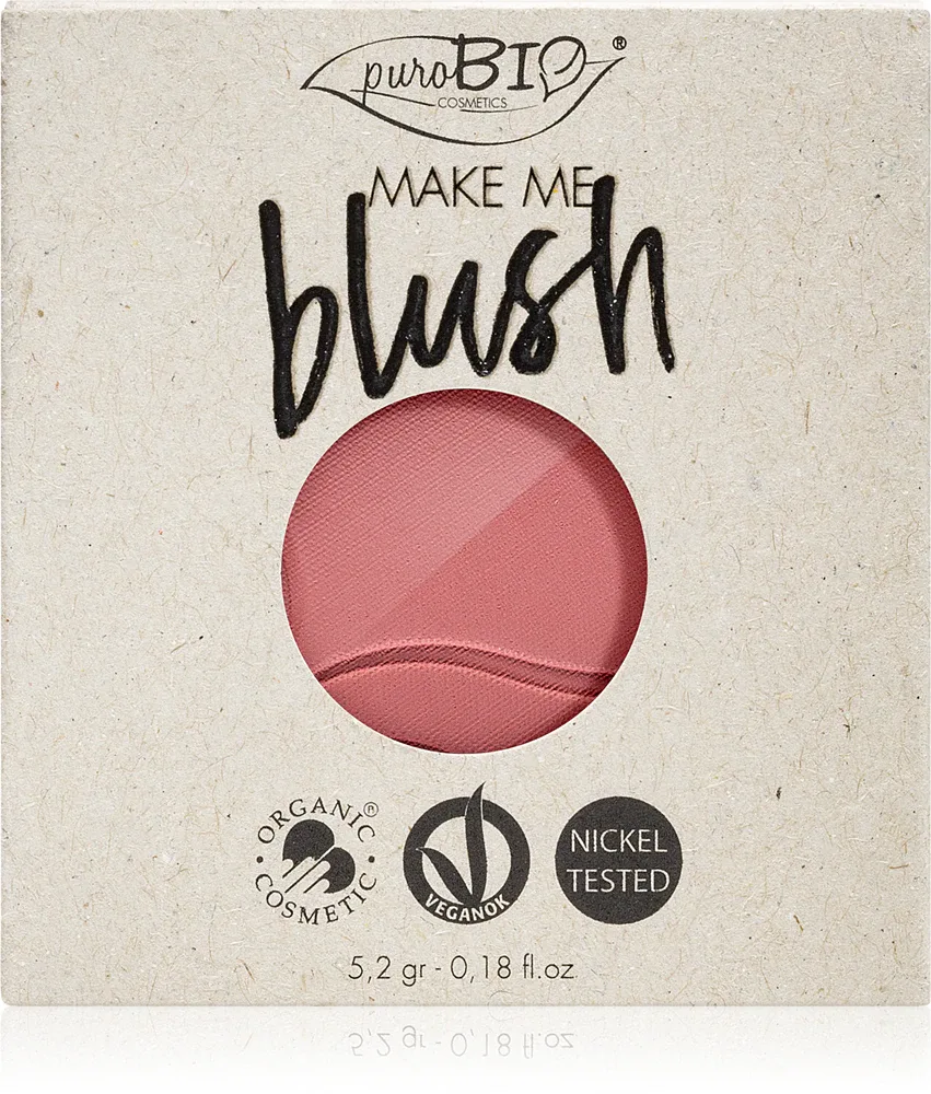 puroBIO Cosmetics Long-lasting Blush Refill - Долговременная румяна для щек - дополнение, подчеркивающее загар, 5.2 г