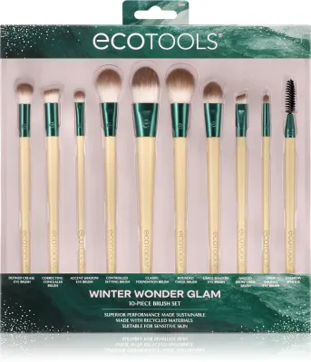 EcoTools Winter Wonder Glam - Набор кистей, 10 шт