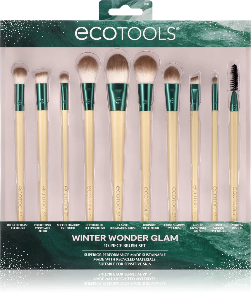 EcoTools Winter Wonder Glam - Набор кистей, 10 шт