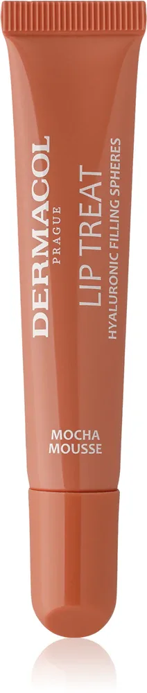 Dermacol Lip Treat - Увлажняющий блеск для губ, 10 мл, оттенок 8 Mocha Mousse (Caramel Toffee)