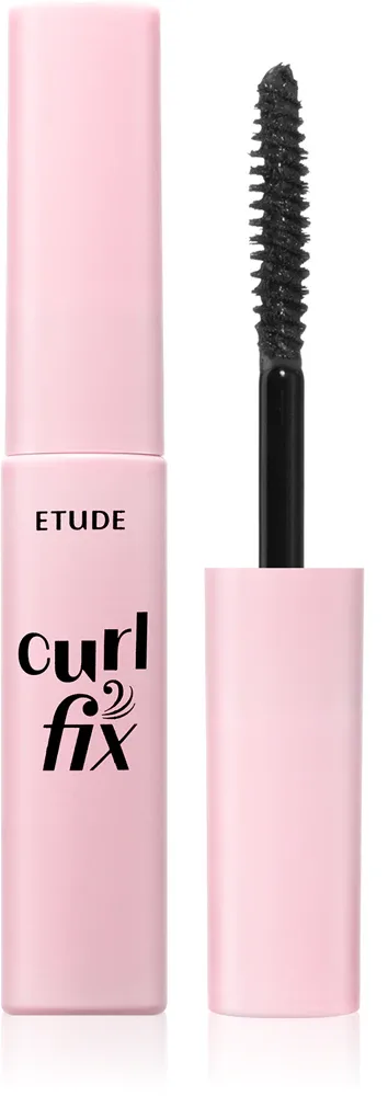 ETUDE Curl Fix Mascara Mini - Водостойкая тушь для ресниц, придающая объем и изогнутость, 4 г, оттенок Black