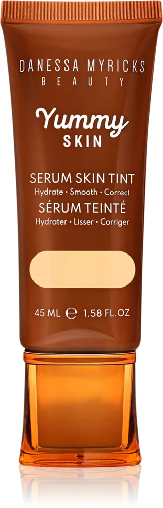 Danessa Myricks Beauty Yummy Skin Serum Skin Tint - Увлажняющая основа с эффектом выравнивания, 45 мл, оттенок 1 - Very Fair Skin With Golden-Yellow Undertones