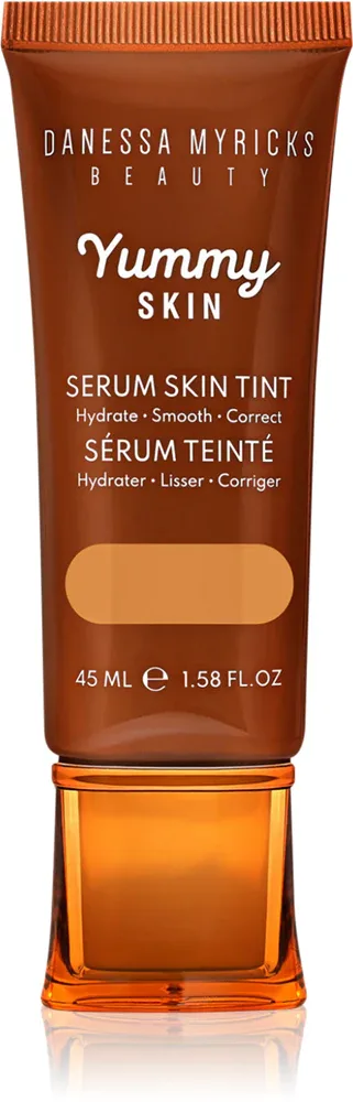 Danessa Myricks Beauty Yummy Skin Serum Skin Tint - Увлажняющая основа с эффектом выравнивания, 45 мл, оттенок 7 - Medium Skin with Golden Undertones
