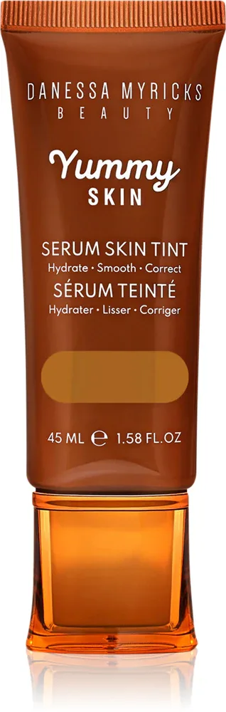 Danessa Myricks Beauty Yummy Skin Serum Skin Tint - Увлажняющая основа с эффектом выравнивания, 45 мл, оттенок 12 - Dark Skin with Golden Undertones