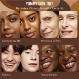 Danessa Myricks Beauty Yummy Skin Serum Skin Tint - Увлажняющая основа с эффектом выравнивания, 45 мл, оттенок 15 - Deep with Neutral Undertones — фото 5