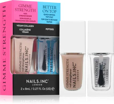 Nails Inc. Gimme Strength & Better On Top - Набор лаков для ногтей