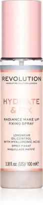 Makeup Revolution Hydrate & Fix - Спрей для фиксации макияжа, 100 мл