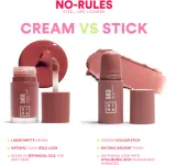 3INA The No-Rules Stick - Многофункциональный карандаш для глаз, губ и лица, 5 г, оттенок 369 - Brown Pink — фото 7